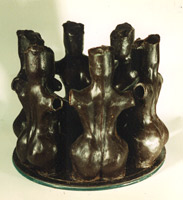 Bronze sculpture titled abstract figure 
